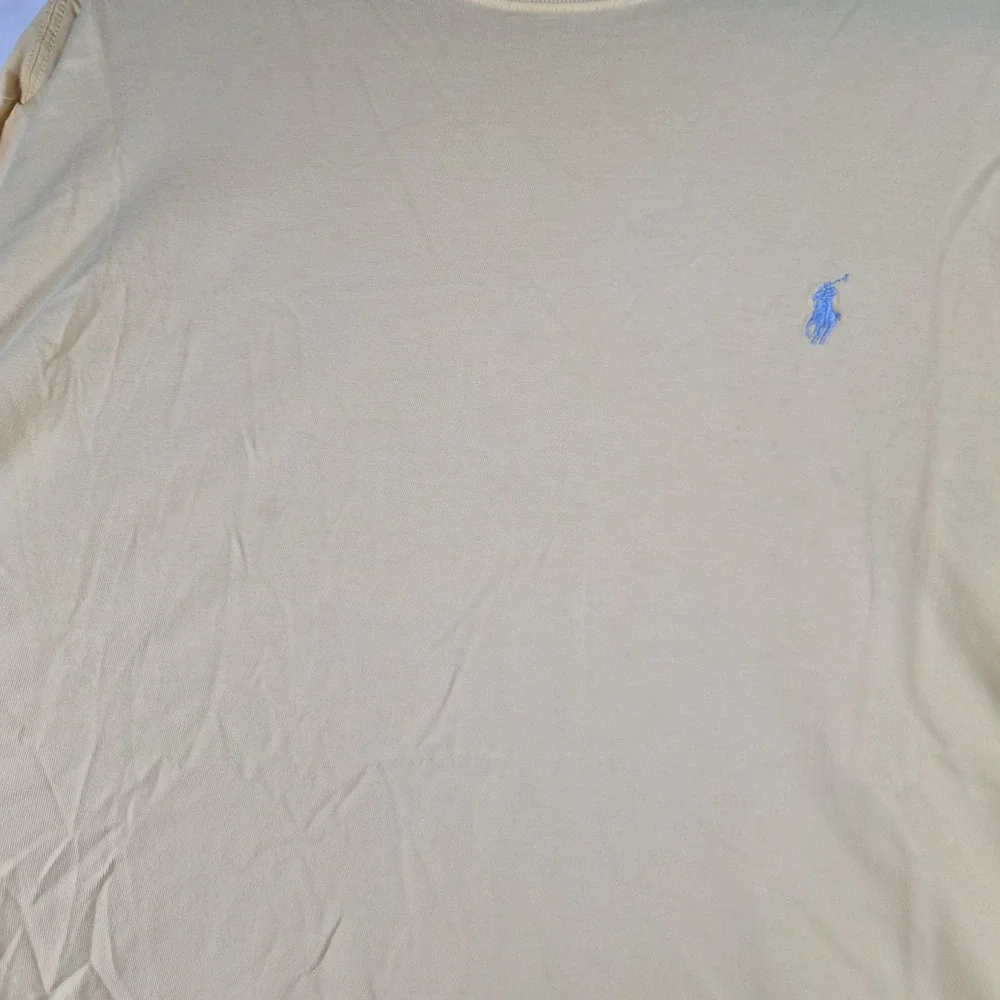 Polo Ralph Lauren Men's XL Yellow Short Sleeve T-Shirt Blue Pony Logo